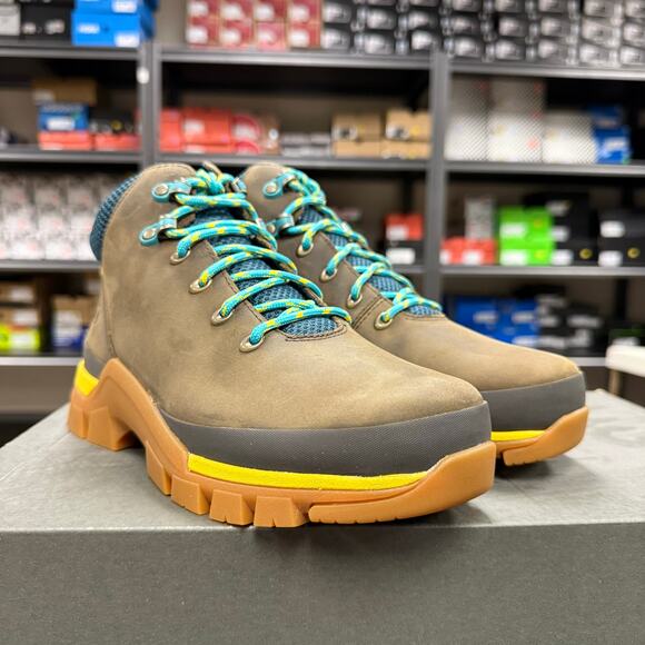 TIMBERLAND WOMEN’S 8.5 JENNESS FALLS WATERPROOF MID BOOT OLIVE FULL GRAIN A2F5K - Picture 2 of 7